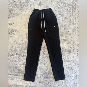 Figs Black Straight Leg Pants